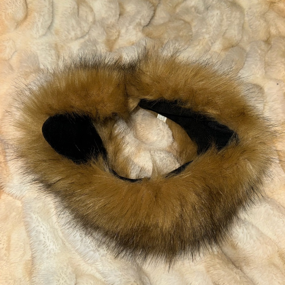 Brown fur headband